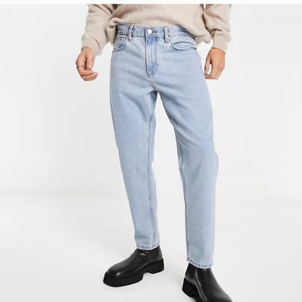 🚨2/$15🚨WAS $100 ASOS DESIGN cotton blend classic rigid mid wash blue - 29x32"